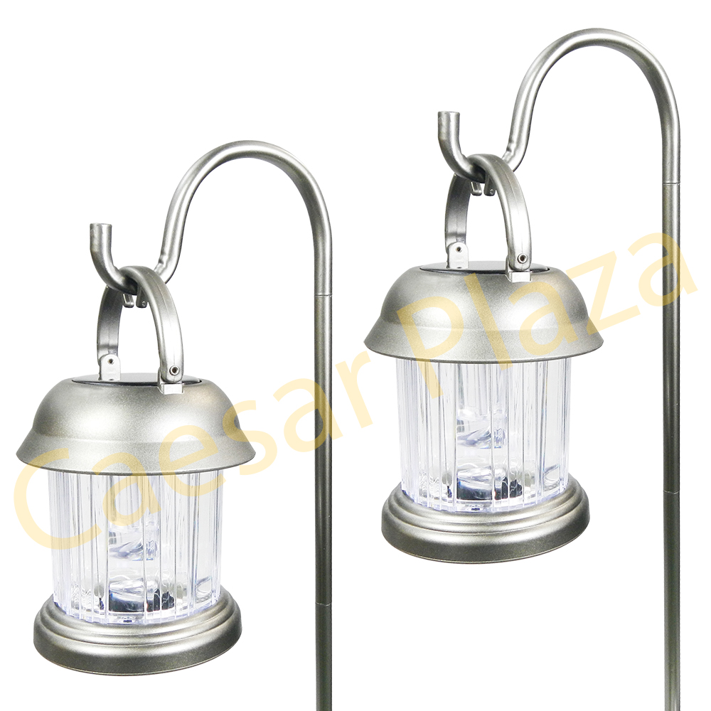 6 Outdoor Brass / Copper Color 2 LED Solar Hanging Landscape Path